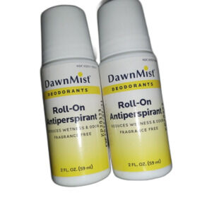 Dawn Mist Deodorants 2oz Travel Size Roll On Antiperspirant Fragrance Free Duo